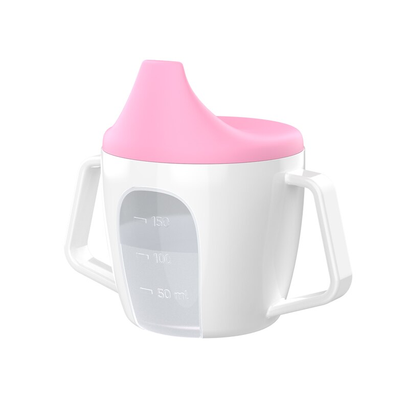 Baby Isolierung SchräGen Mund Tasse Dicht Kleinkind Lernen Trinkbecher Wäschetrockner Beständig Baby Trinkbecher für Baby freundlicher: Entenschnabel Rosa