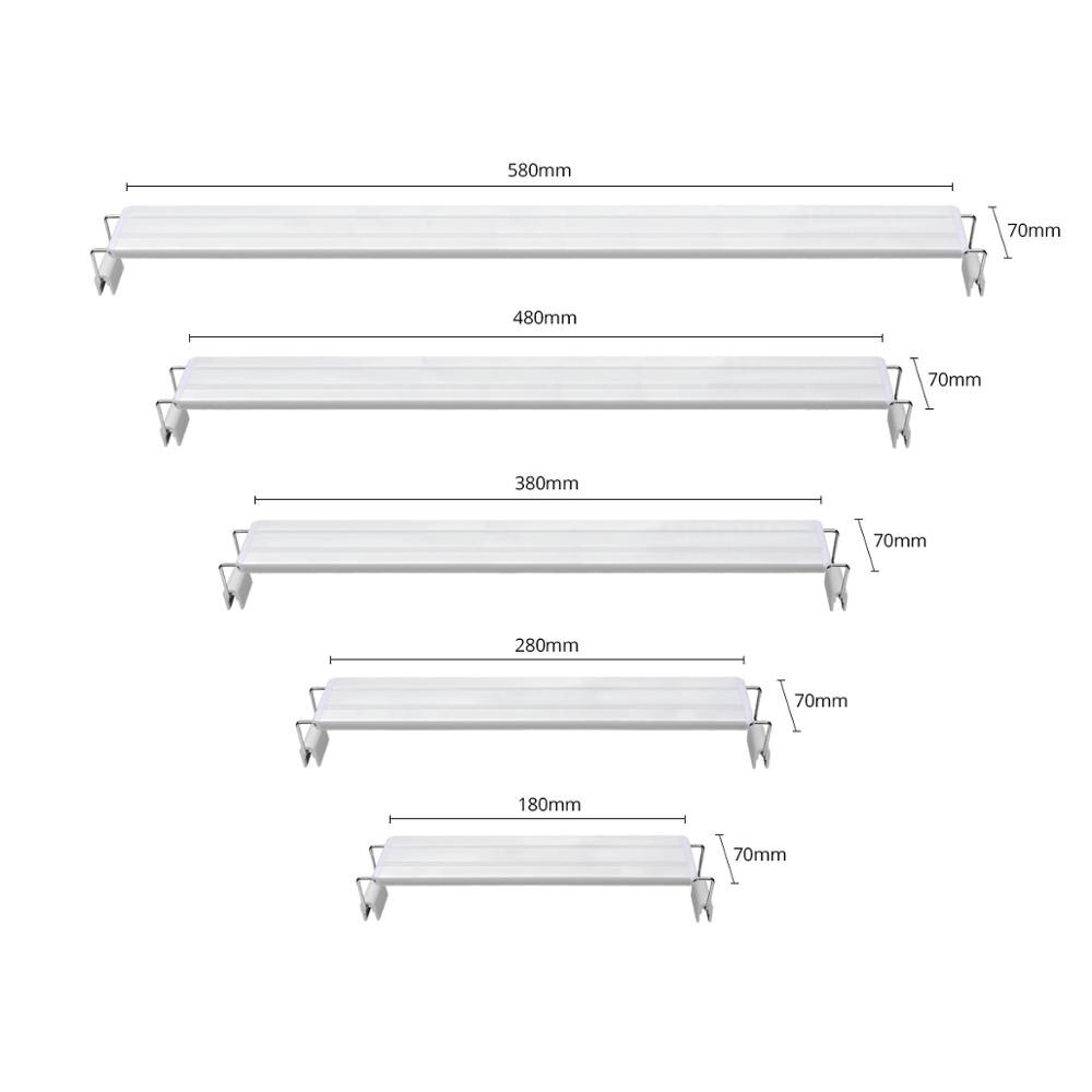 Akvaarion led-valaistus 18-74cm vesikasvin akvaariovalo laajennettavilla kiinnikkeillä valkoinen ja sininen valaisin akvaarioon