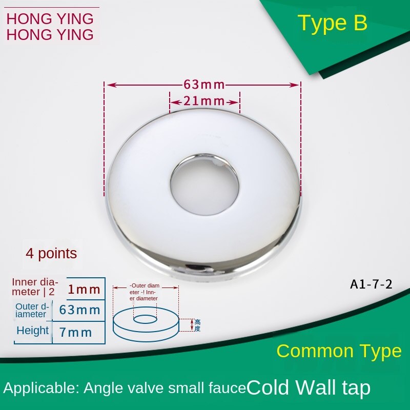 Rvs Kraan Decoratieve Cover Verhogen Met Hoge Diepte Driehoekige Valve Douchekraan Cover: B