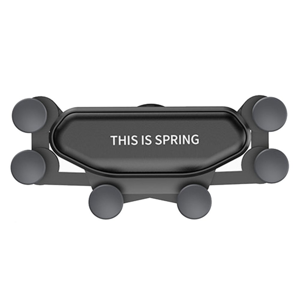 Support gravité poignée de serrage voiture évent téléphone support à main antidérapant poignée automatique nouvellement amélioré support pour téléphone Mobile GPS support: Black