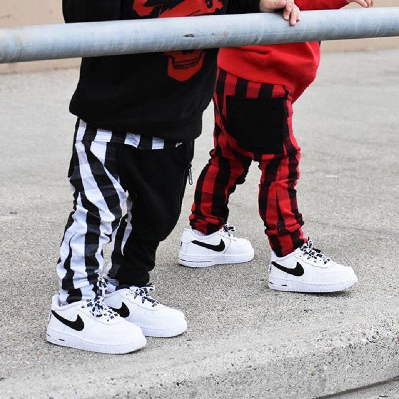 Spring Autumn 1-6 Year Children Baby Boy Pants Toddler Kids Boys Casual Harem Pants Plaid Bottom Trousers