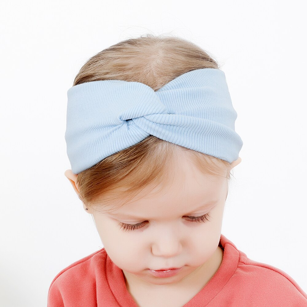 Kid Baby Girl Criss Cross Headband Toddlers Cotton Bow Hair Band Accessories Headwear Headband Pink Red Black White Gray yellow