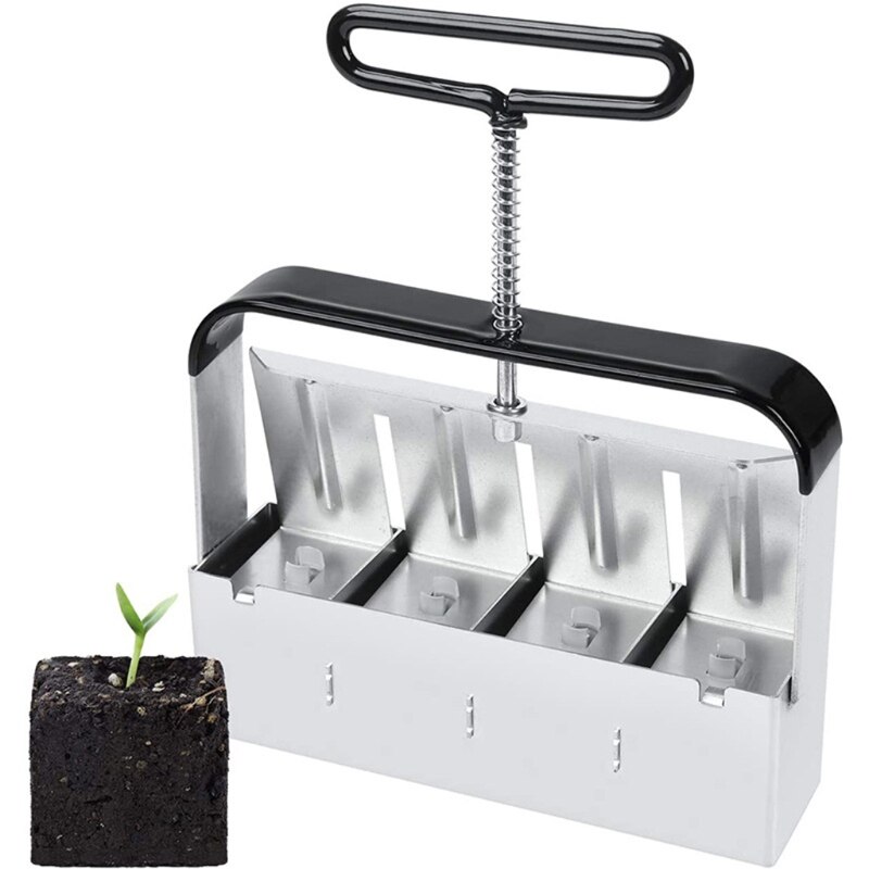 Min Soil Block Maker Cells Soil Maker Hand Held Seed Starting Plugs Seeds Starter Pallet Seedling Soil Block Maker Tools M4YD