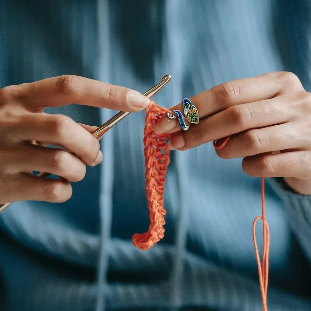 Verstelbare haakspanning Leuke kattenring, beginners breien haaknaaldring, garengeleider vingerhouders vingerhoeden opwinder gereedschap