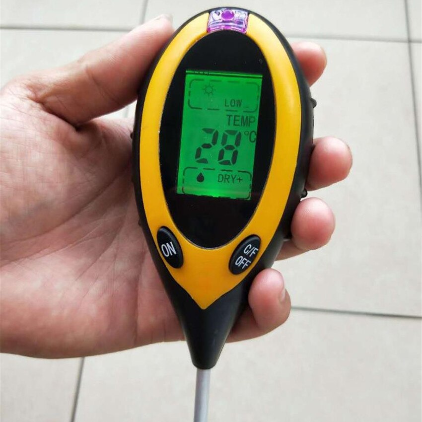 4 in 1 Soil Ph Meter Soil Tester For Gardening Plant,PH Moisture Meter Temperature Sunlight Intensity Acidity Alkali Measurement