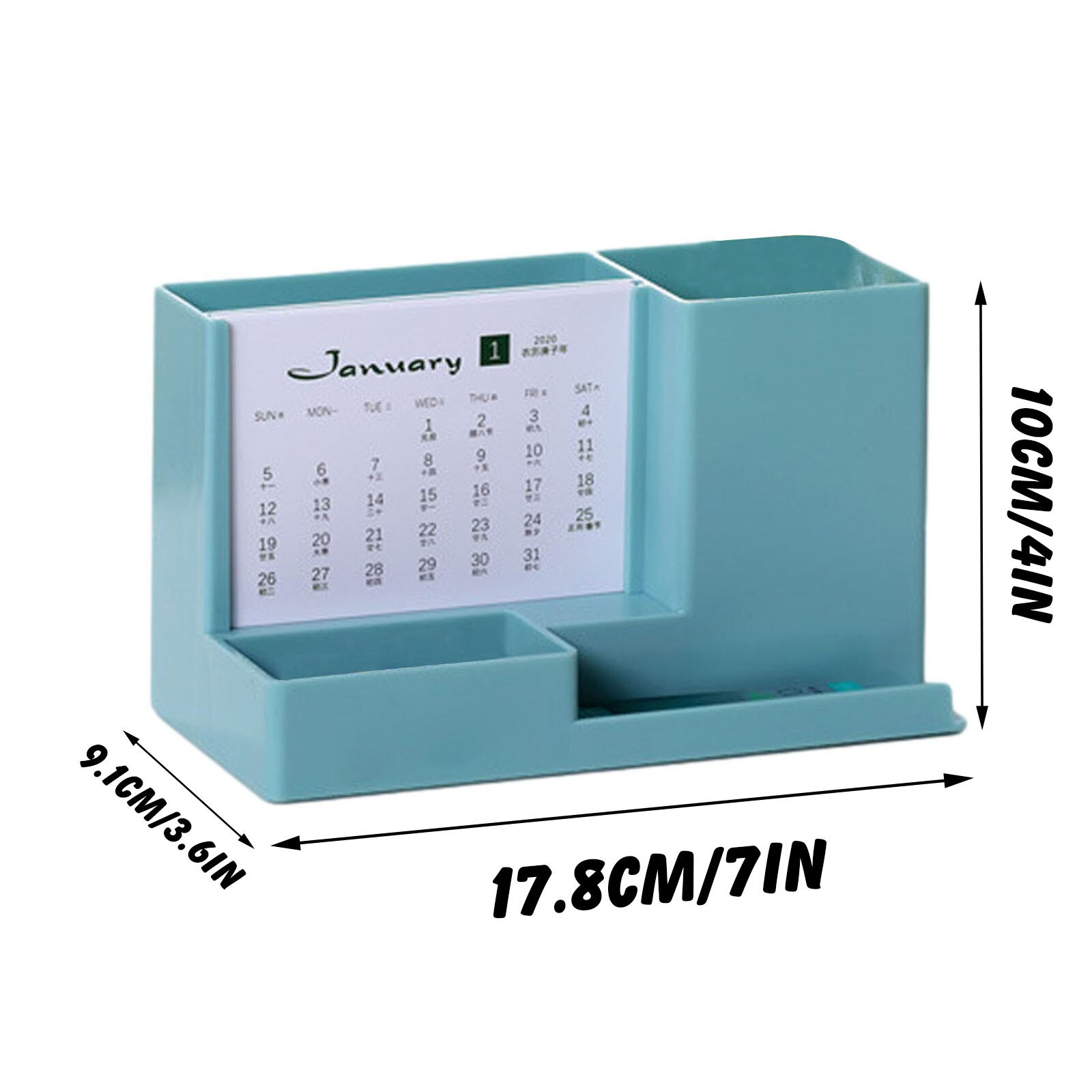 Organizador de plástico para escritorio 40 , calendario, , portalápices, calendario de escritorio, caja de almacenamiento, organizador de almacenamiento de desechos con Control remoto