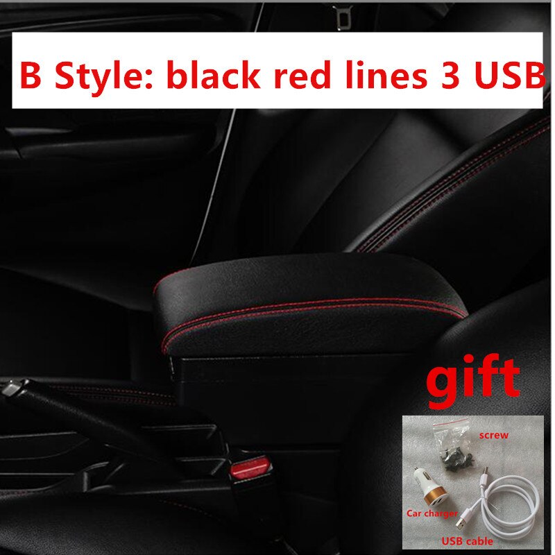 For VW Golf 7 armrest box USB Charging interface heighten central Store content box accessories parts
