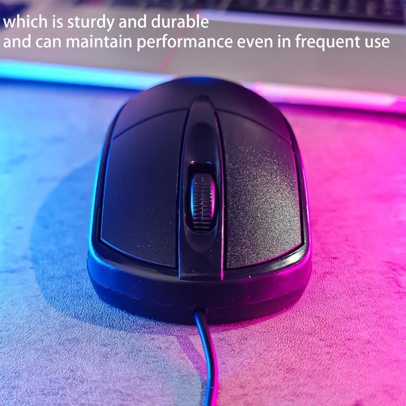 Universal USB Optical Wired Mouse Anti Slip Roller Gaming Computer Mouse for Laptop PC Desktop USB Wired Mice For Home Office