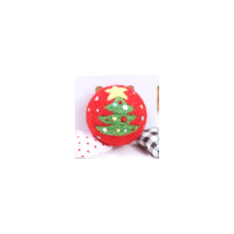 1 sett ull til filt pakke diy elg snømann, jul, frimerker nålefilting, shiba inu sett dyr feutre nr .2: Plomme
