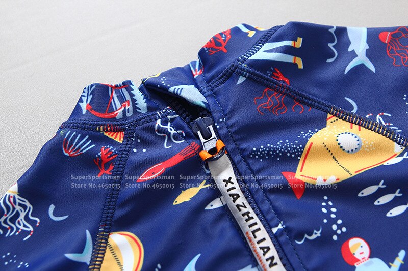 Beach Sportswear Toddler Boys Girls Cartoon Rashguard One Piece Swinsuit Kids Surfing Swimwear Children UPF50+ Swim Bathing Suit