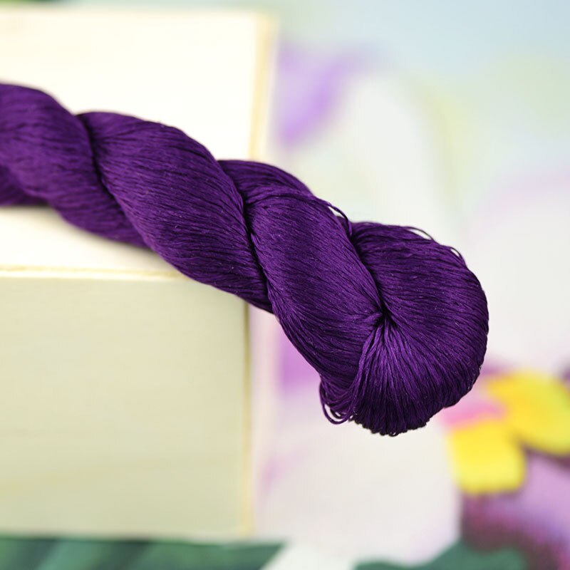 100% silk thread hand embroidery embroider cross stitch 1pcs 400m silk embroidery thread Taro purple series 8 pure colors: 7