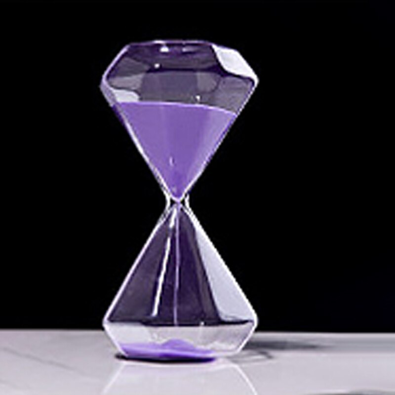 Clessidra in vetro creativo in muratura in stile nordico 30 minuti artigianato casa soggiorno scrivania decorazione accessori regali: Mysterious viola