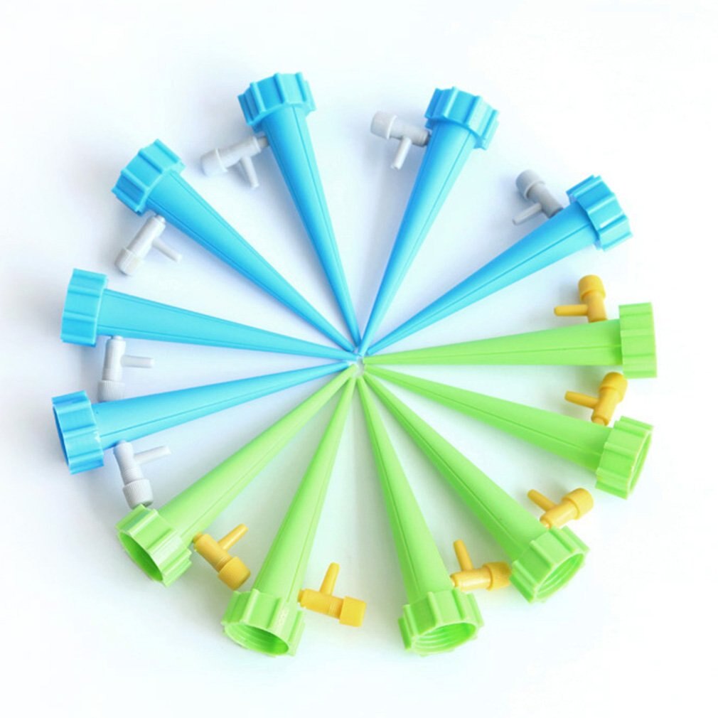 Automatic watering device with on-off control valve adjustable water flow water seeker drip irrigation: 12 pc