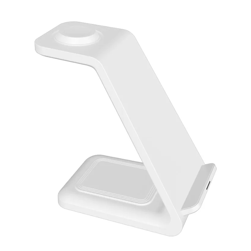 3- -i- -1 trådløs lader 15w ladestasjon trådløs hurtiglader for apple watch iphone 15 14 13 12 11 xs: Hvit