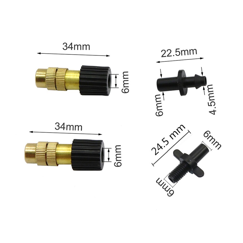 Messing Sproeier Landbouw Greenhouse Cooling Verneveling nozzle Tuin Boomgaard sproeikop systeem Sprinklers 180 Pcs