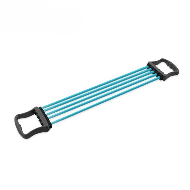 Chest Expander Hand Grip Muscle Strength Training Rubber Five Tube Multifunctional Chest Expander Yoga Equipment Home Gym: Blue