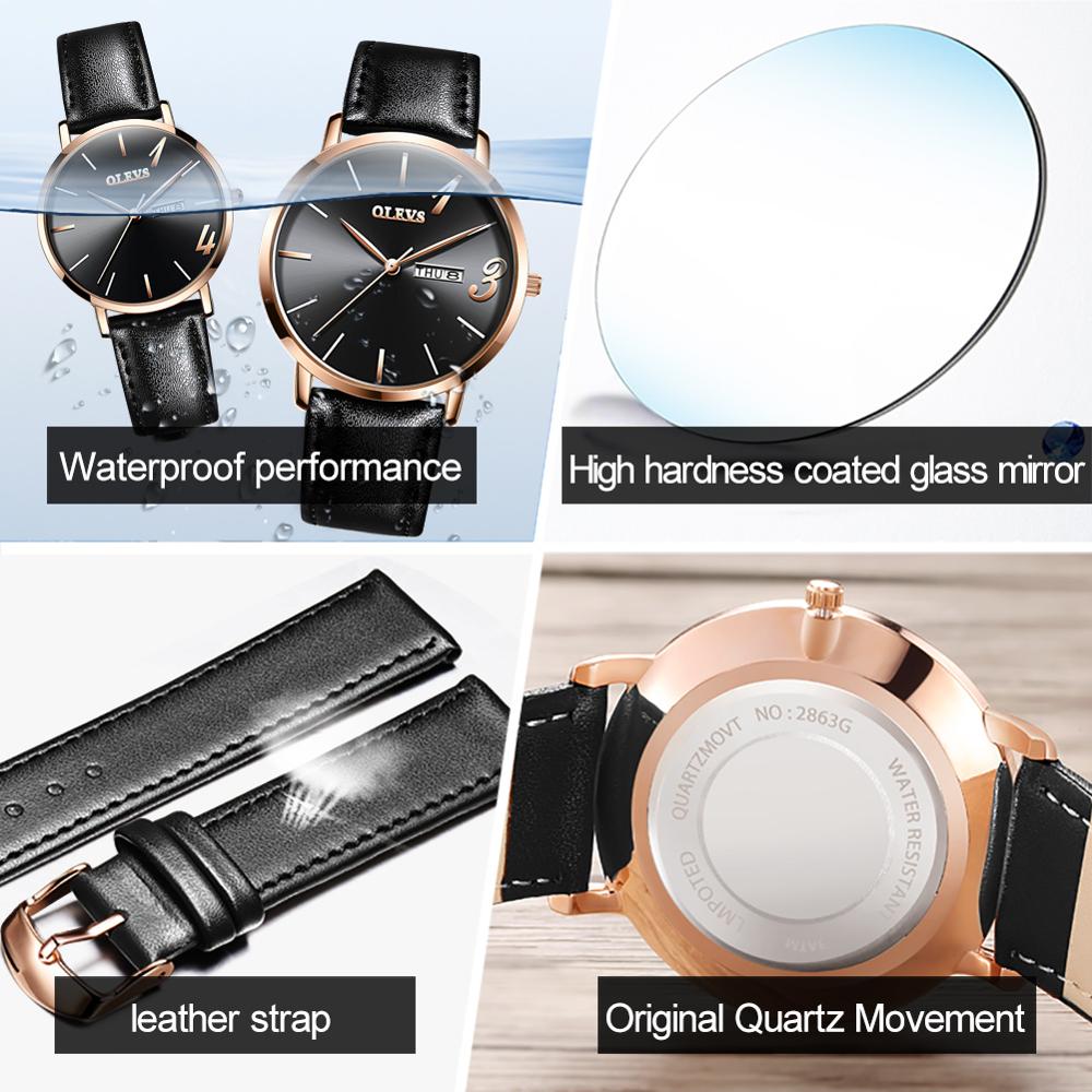 Showtime Minnaar Horloges Voor Mannen Vrouwen Quartz Horloges Luxe Roestvrij Stalen Horloge Lederen Kalender Week Paar Horloge