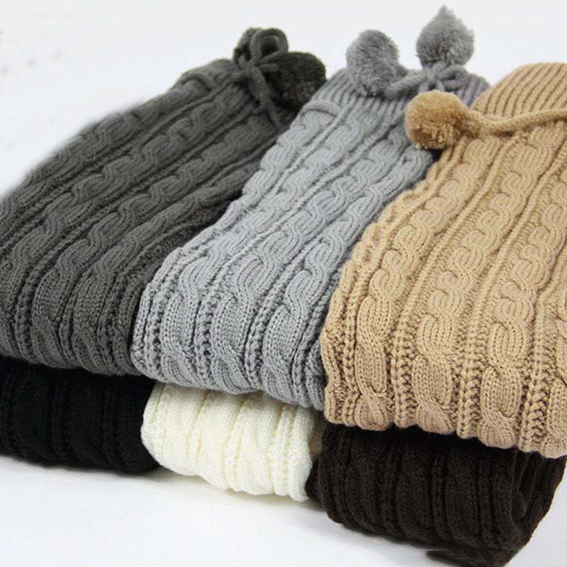 Beenwarmers Vrouwen Gebreide Haak Legging Warme Lange Knie-Voorraden Womens Eenvoudige Effen Kleur All-Wedstrijd Vrouwelijke Trendy casual