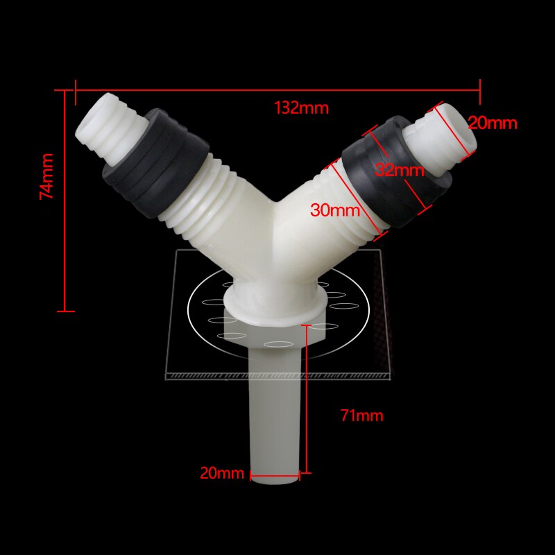 Bathroom Sink Wash Basin Drain Connector Floor Drain Cover Pipe Elbow Joint Adapter Sewer Tee Washing Machine Drain Sealing Tool: D1