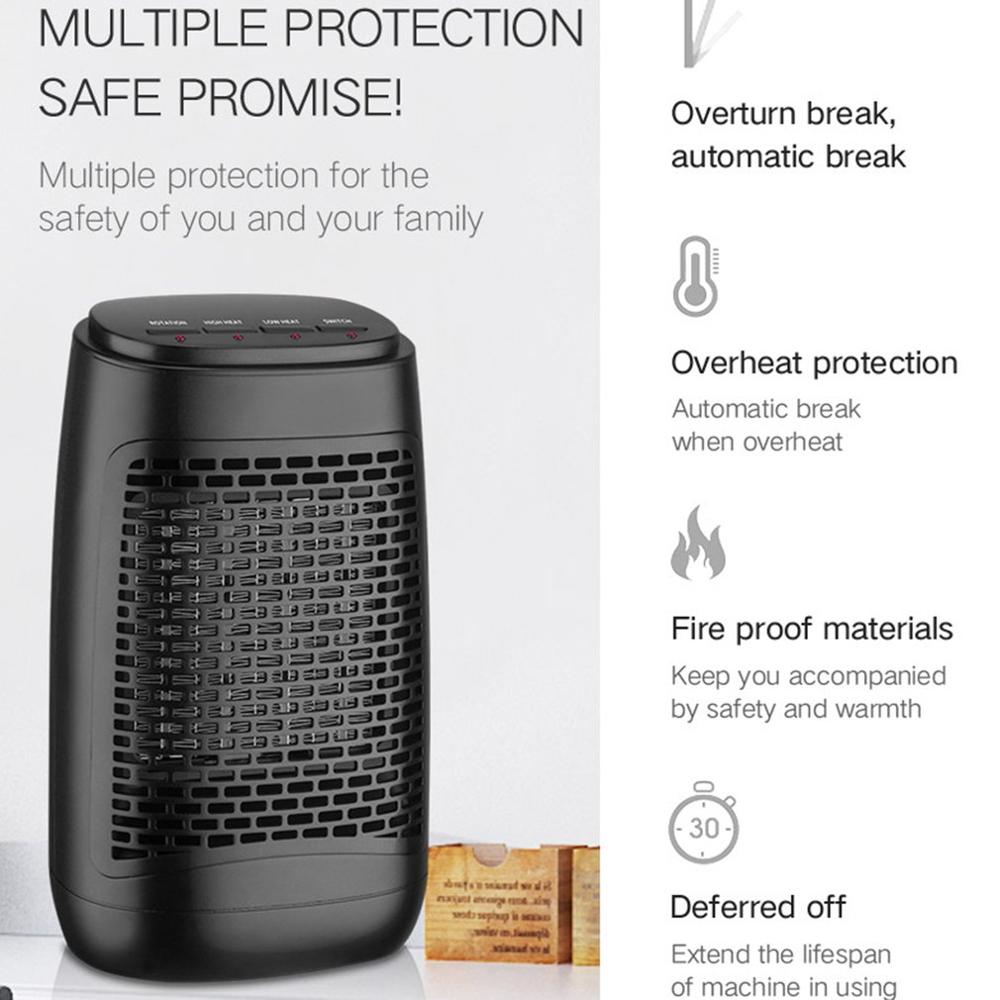Mini 1200W Electric Heater Fan Heater Home Heating Electric Warm Air Heater Warmer Fan Electric Heater Home Office