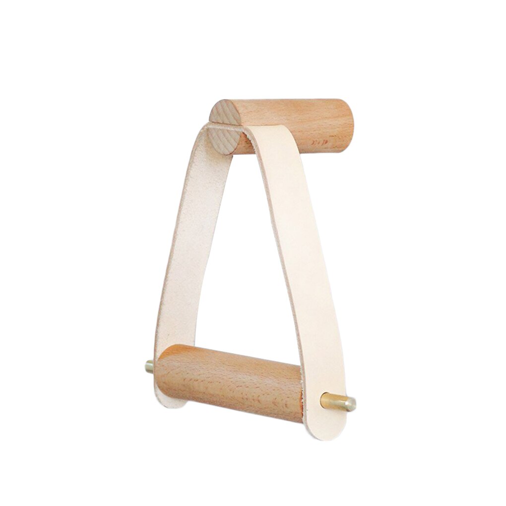 Wooden Rolled Toilet Paper Holder Bathroom Storage Paper Hand Towel Dispenser Tissue Paper Rack Bathroom Decorating Supplies: Default Title