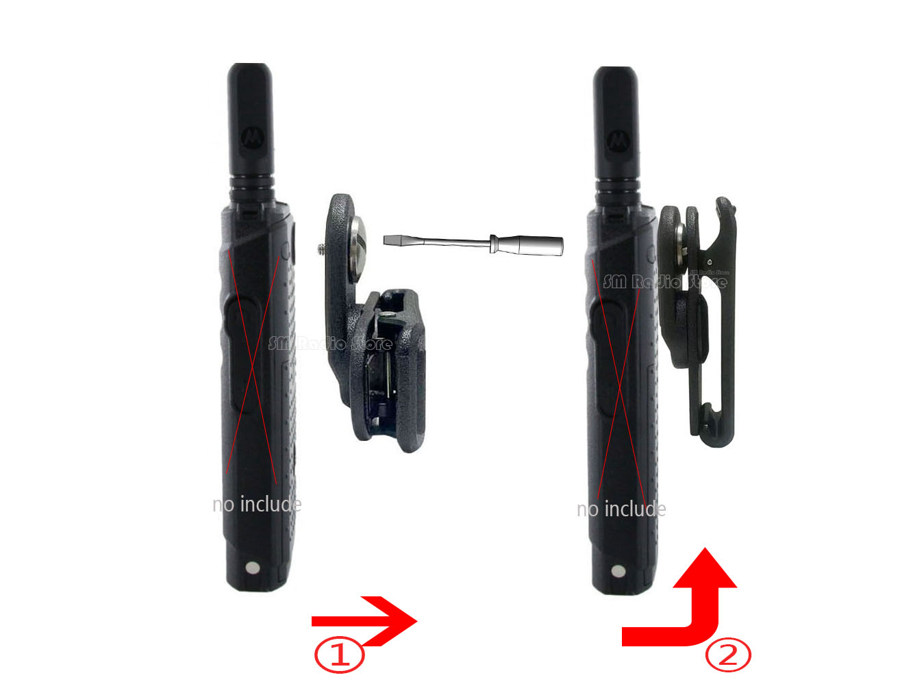 1 st kraftigt vridbart bältesklämma för  sl1m sl2m sl300 sl500e sl1600 sl3500e walkie-talkie-radiotillbehör