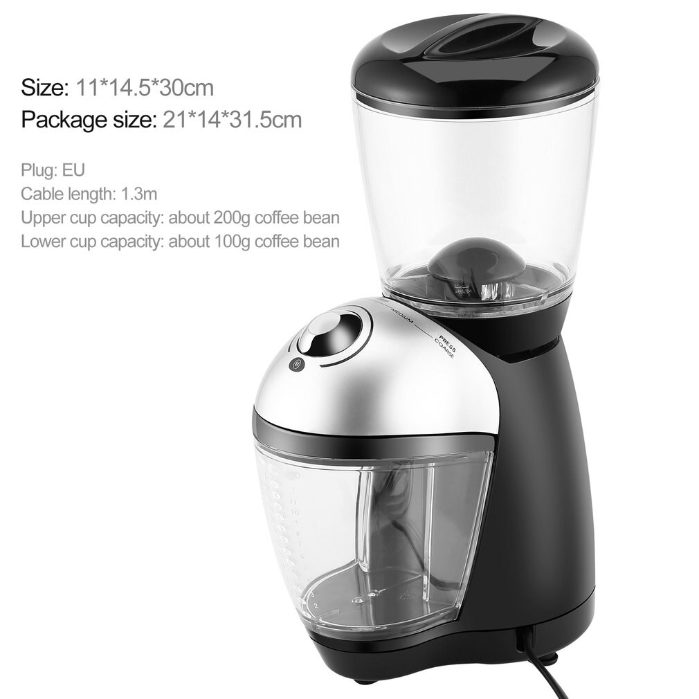 Home Coffee Grinder Electric Grinding Machine Equipped With 420 Stainless Steel Grinding Disk Coffee Maker 220-240V