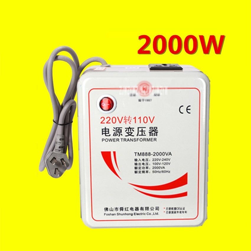 Transformateur haute puissance TM888-2000VA W, 2000V, 220V, 110V à 220V, convertisseur de tension 50Hz/60Hz, 2000VA, nouvel arrivage
