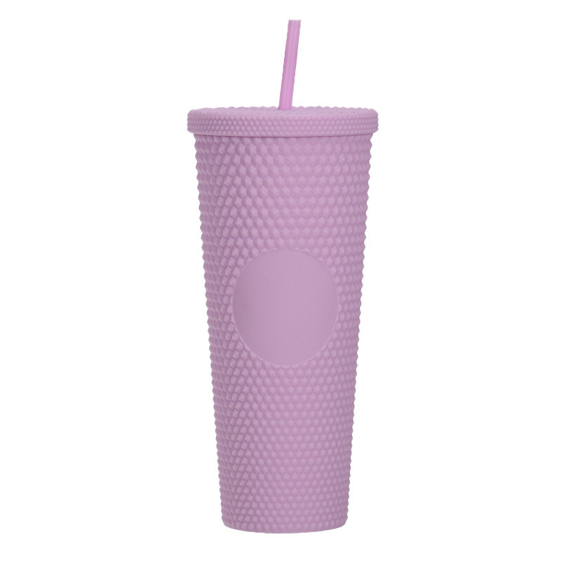 710ml Kaffee Tasse Sommer Kalten Wasser Becher Becher Tasse Mit Stroh Doppel Schicht Kunststoff Durian Diamant Strahlende Göttin tassen: 13