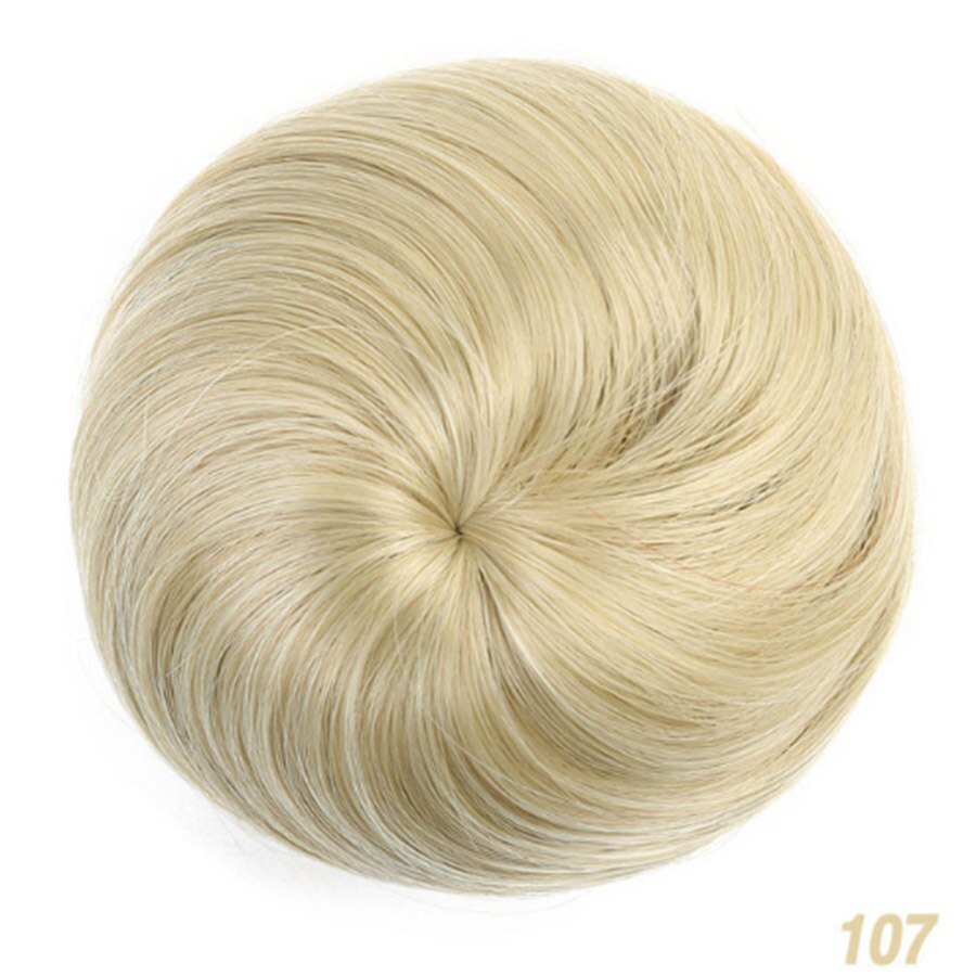 Weilai tytöt ruskea blondi pulla synteettinen chignon hiuslisäkkeisiin roller donitsi korkean lämpötilan kuitu naisille