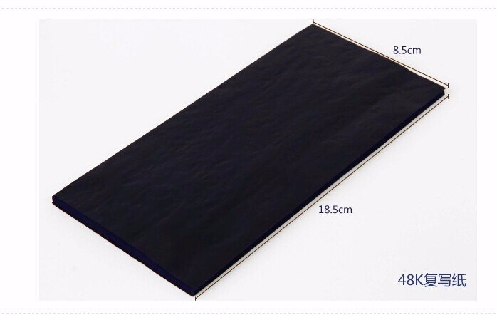 100 stk blåt carbonpapir 48k størrelse 18.5 * 8.5cm rødt carbonpapir