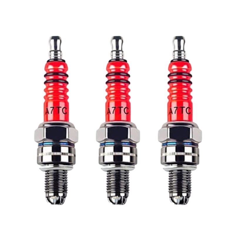 3 Pcs 3-Elektrode Bougie A7TC Voor 50Cc-150Cc Atv Motorfiets: Default Title