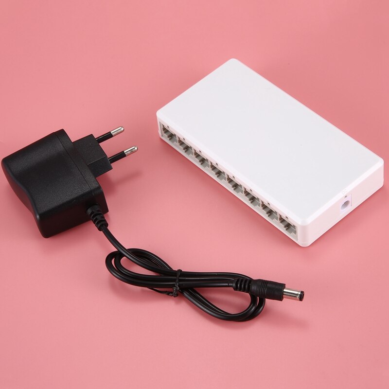 8 Ports Gigabit Switch Desktop RJ45 Ethernet Switch 10/100Mbps Hub Switcher(EU Plug)