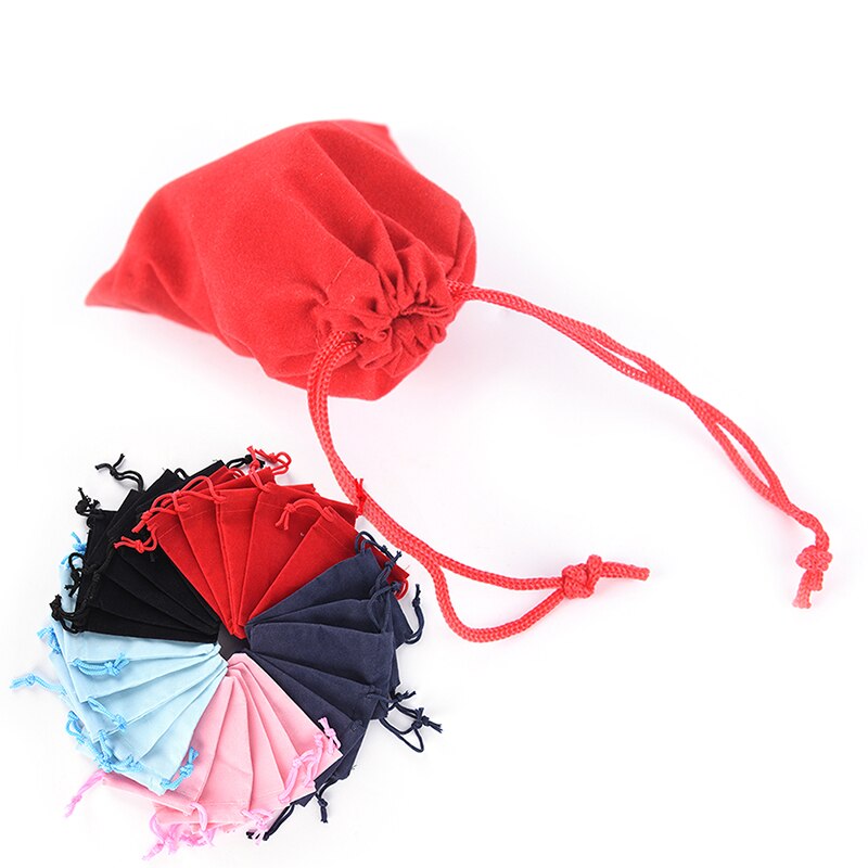 10 Stks/partij Huwelijkscadeau Zakken Fluwelen Zakje Koord Pouch Sieraden Verpakking 7*9Cm