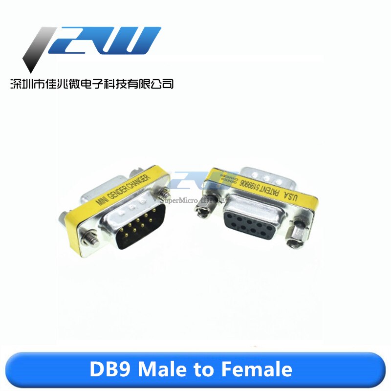 DB9/15/25-pin serial male and female converter adapter RS232 male to male to female to female COM port: DB9 Man to Woman