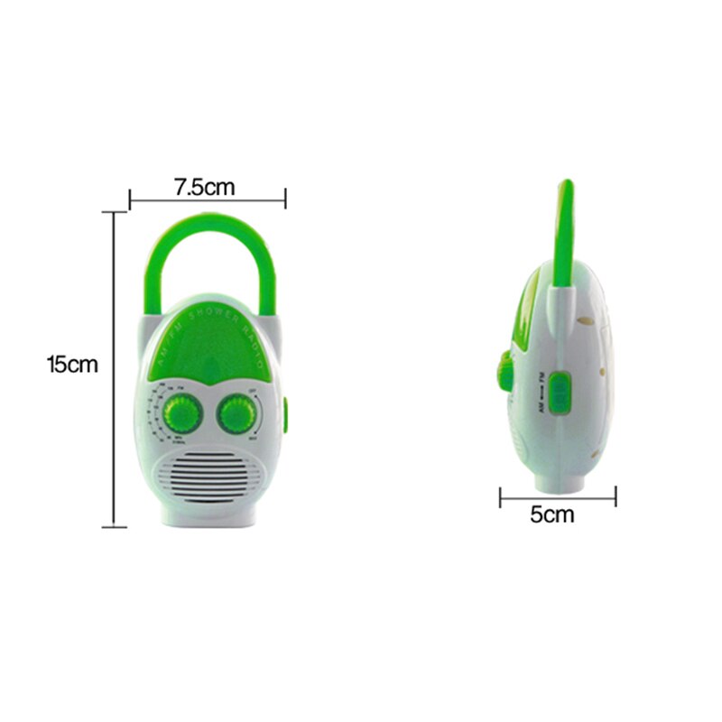 Muziek Am Fm Mode Batterij Aangedreven Home Douche Radio Badkamer Grote Knop Insteekkaart Top Handvat Mini Waterdichte Luidspreker