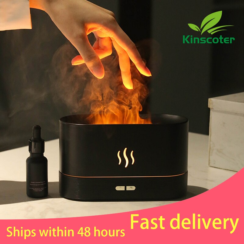 Fast Flame Humidifier diffuser Fire Ultrasonic Cool Mist Maker Fogger Essential Oil Flame Lamp Difusor
