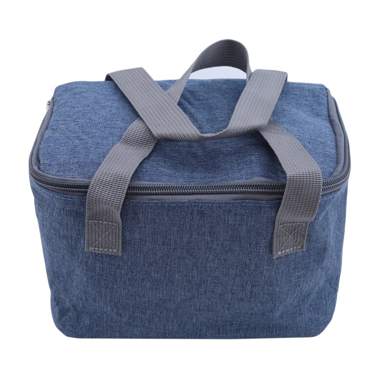 Waterdichte Geïsoleerde Lunch Zakken Oxford Reizen Noodzakelijk Picknick Pouch Unisex Thermische Diner Doos Voedsel Case Accessoires Gear: navy