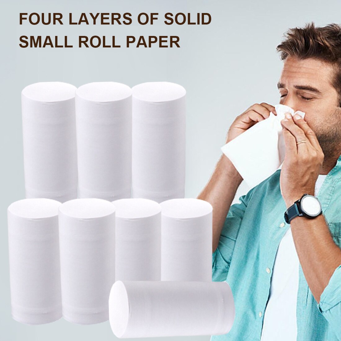10 rollos/lote de toallitas suaves de 4 capas de papel higiénico, rollo de papel blanco para el hogar, rollo de toallitas suaves para el baño, toallas suaves para el hogar, Hotel