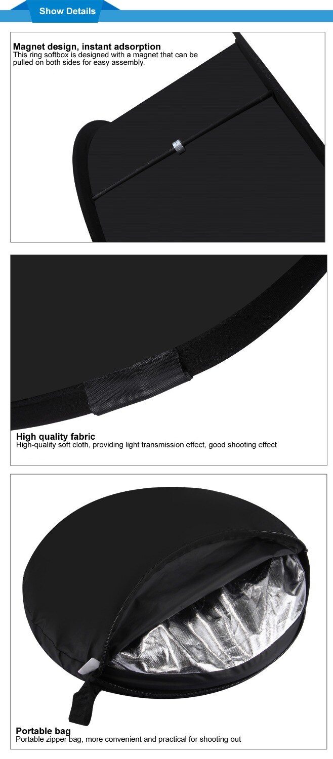Soft Box 45cm Ring Flash Cloth Camera Photography Universal Cover Folding Mini Soft Light Box Accessories Foto Tent