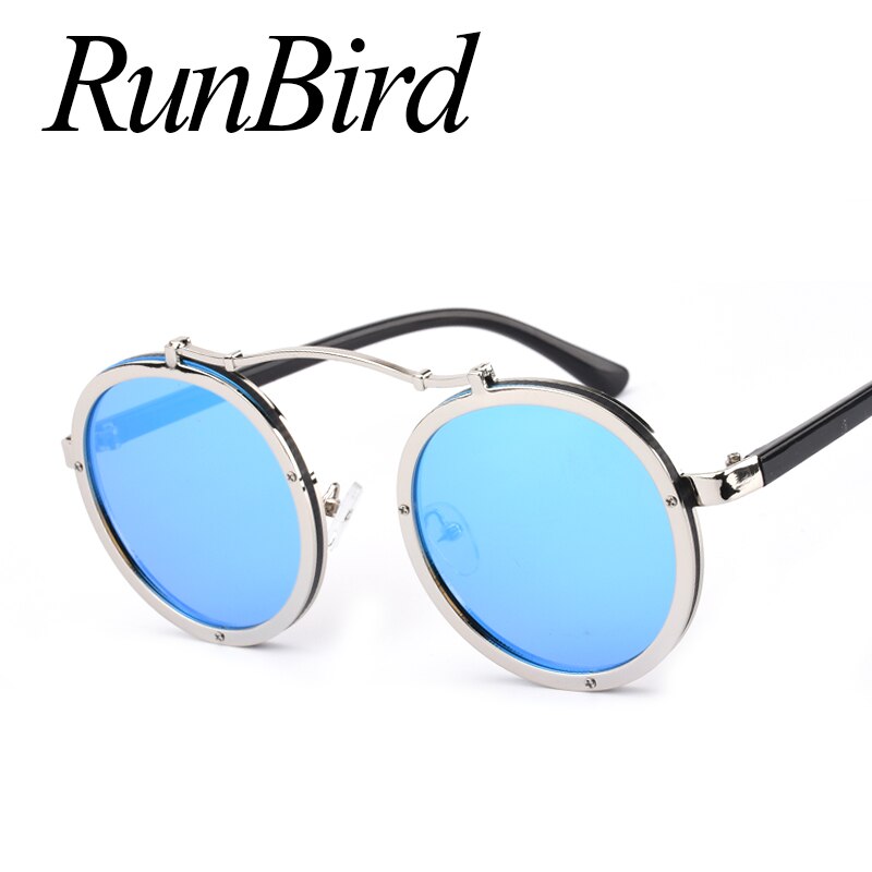 Vintage Round Metal Steampunk Sunglass Women Brand Metal Steam Punk Sun Glasses Driving Men Oculos De Sol R561