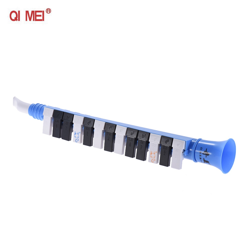 Qimei  qm13a-1 13 tangenter keyboard munnspill melodica pianica musikkpedagogisk instrument for nybegynnere barn barn blå