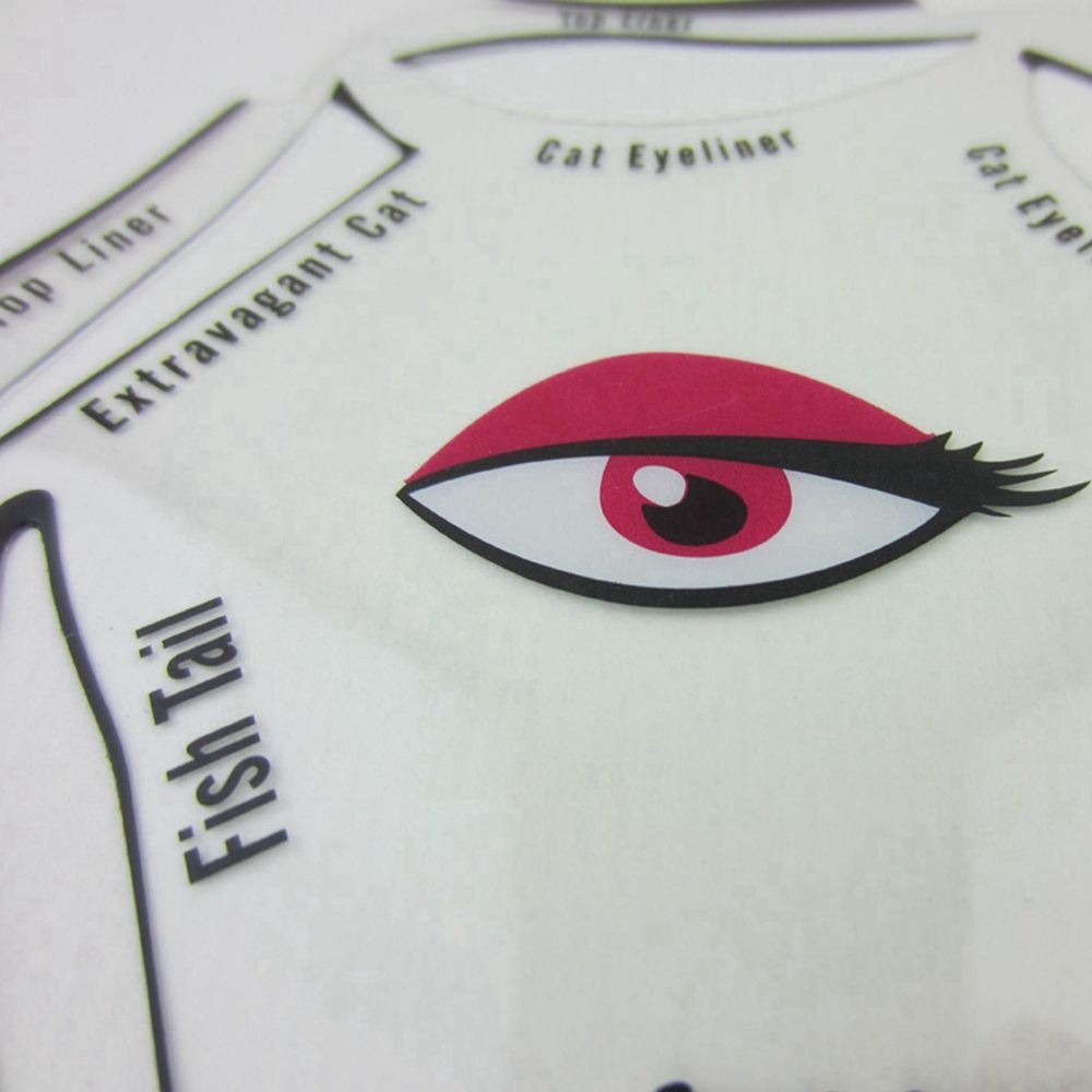 6 en 1 Pro maquillaje estilo ojo de gato cola de pez doble ala plantilla para delinear ojos modelos de ojos plantilla herramientas modeladoras