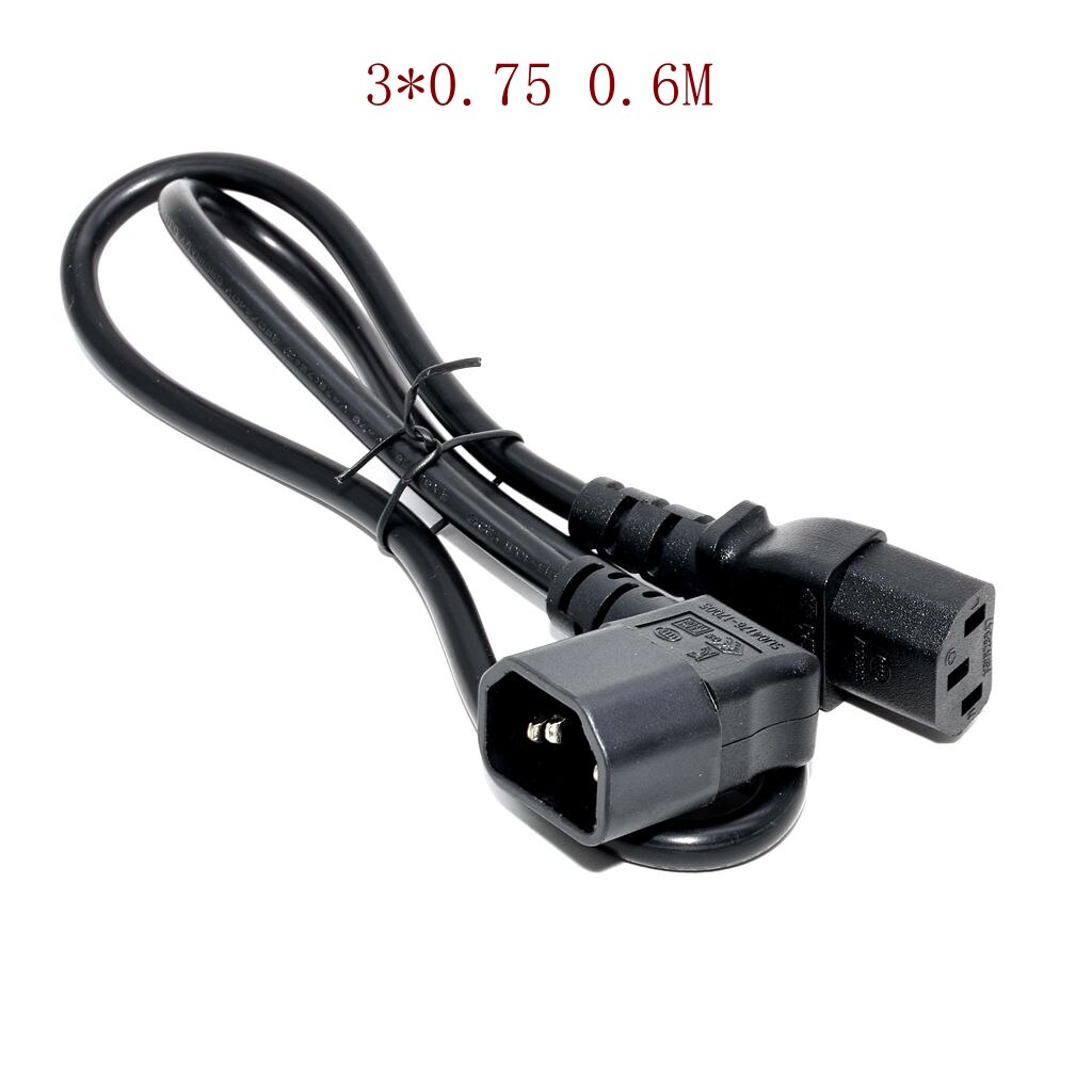 Iec 60320 c13 vinkel omformer vinkel skjøtekabel  c13 to c14 pdu opp og ned rett vinkel strømkabler hann til hunn ac strømledning: Gul