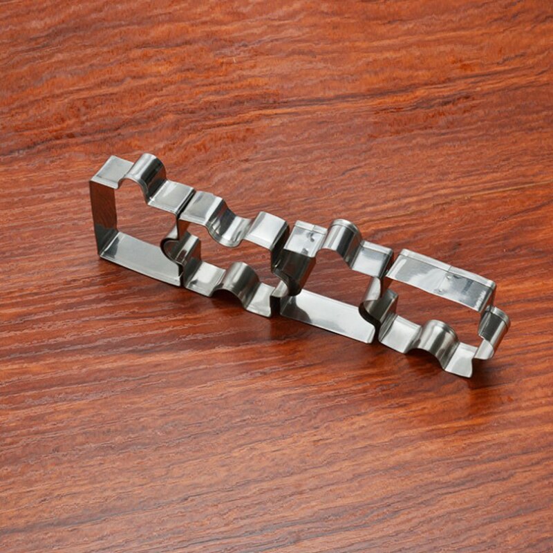 4pcs Cookie Cutter Set Different Jigsaw Puzzle Shapes Stainless Steel Baking Tool Biscuit Moulds Unique Easy Kitchen Tools