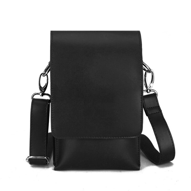 Professionele Kapper Schaar Tas Met Schouderriem Draagbare Faux Leer Haar Kam Houder Pouch Case Taille Pack: Black