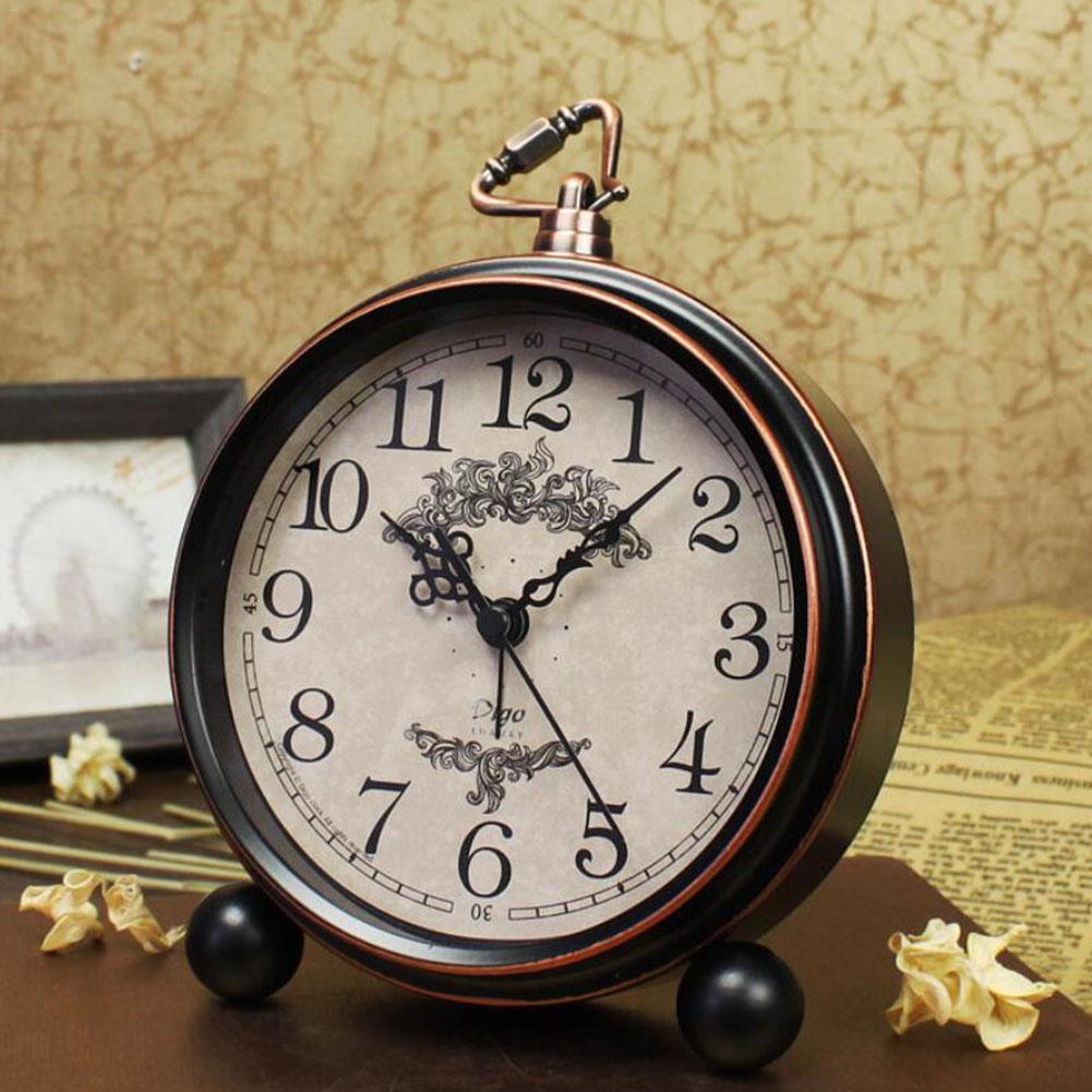 Reloj despertador Retro Vintage, reloj de escritorio silencioso, sin tic-tac, con batería