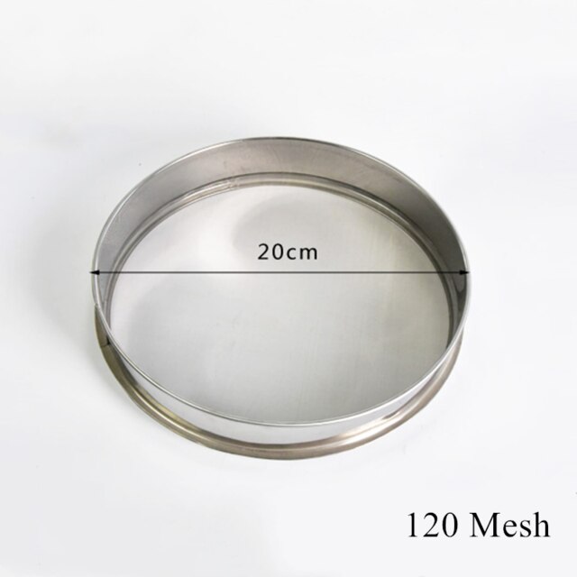 Pottery Tools Stainless Steel Sieve Filter for Ceramic Clay Polymer Scraping Modelling Crafts Glaze Pigment Mud Filter: 20cm 120Mesh