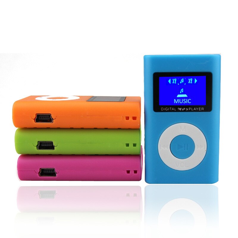 Mini with screen color shell card mp3 headset data cable memory card Student sports player music walkman