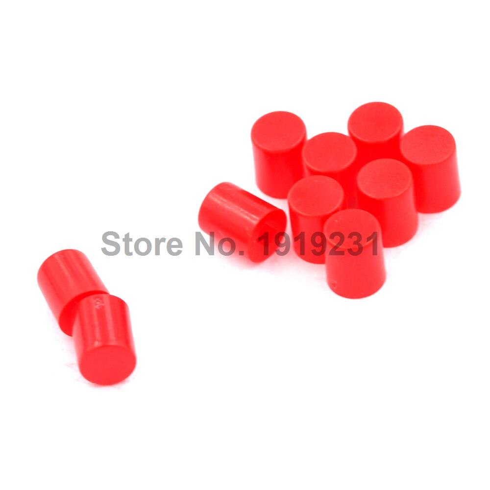 50PCS 8*8 Self-locking Switch Hat Red Round Size 6*7 Switch Hat